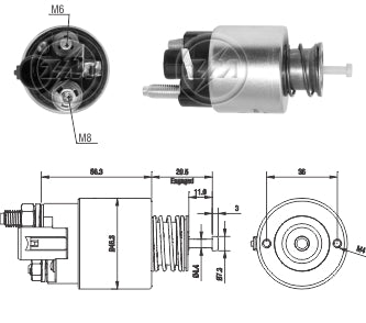 ZM-261 SOLENOIDE DELCO REMY KOREA 12V, GM CHEVROLET SPARK 2013, CORSA