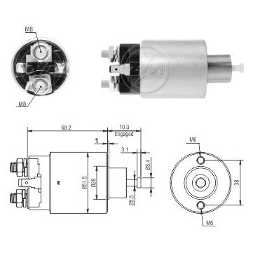 Zm-4995 Solenoide Zm 12V Citroen Mitsubishi Nissan