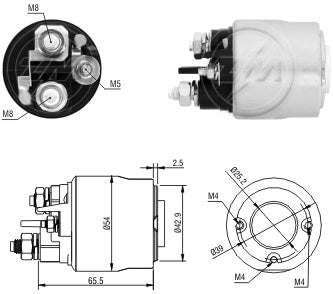 Zm-2494 Solenoide 	Citroen Peugeot Renault
